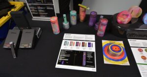 Off Hours cannabis gummies and flower displayed at Wilde Roots pop-up event in Schodack, NY, featuring flavors like Watermelon Lemonade and Cherry Berry